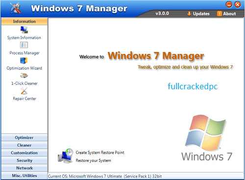 Windows 7 Manager 5.3.2 Crack + Full Keygen [Latest] 2024